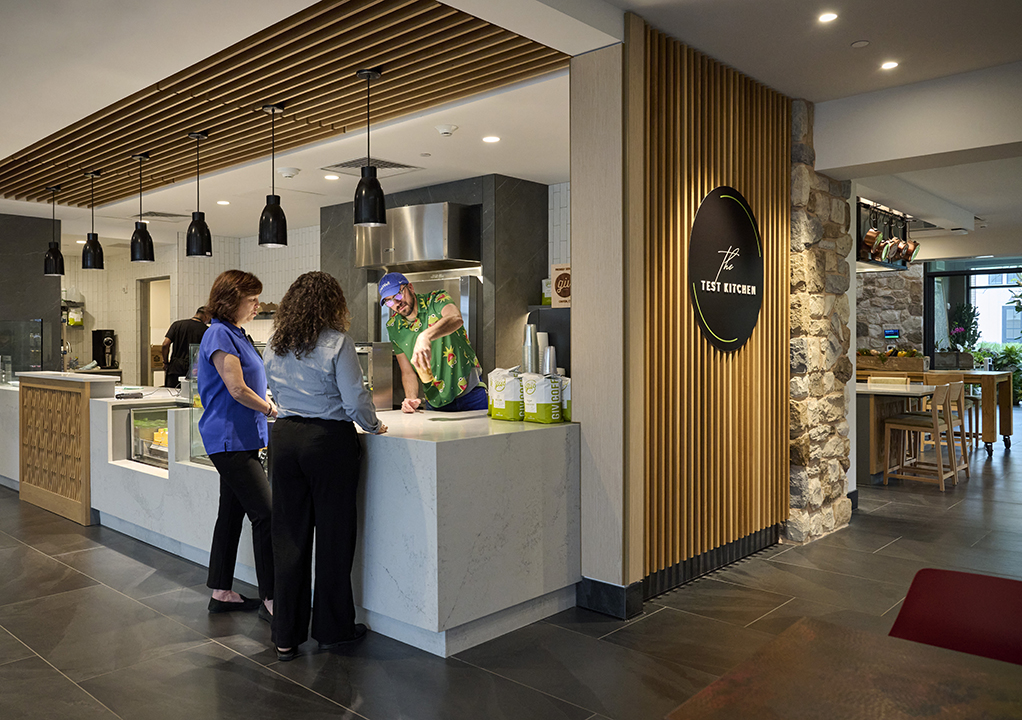 The Gathering Cafe is popular both with program participants, residents, and staff providing casual interactions throughout the day