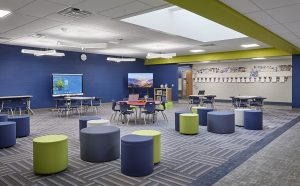 Loganville-Springfield Large Group Instruction Space with various seating areas