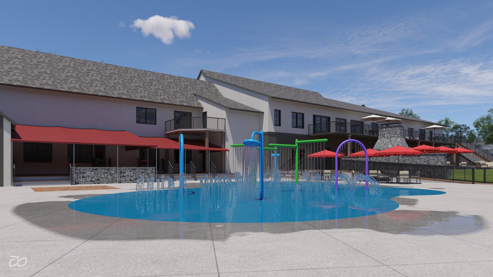 Children's splash zone.