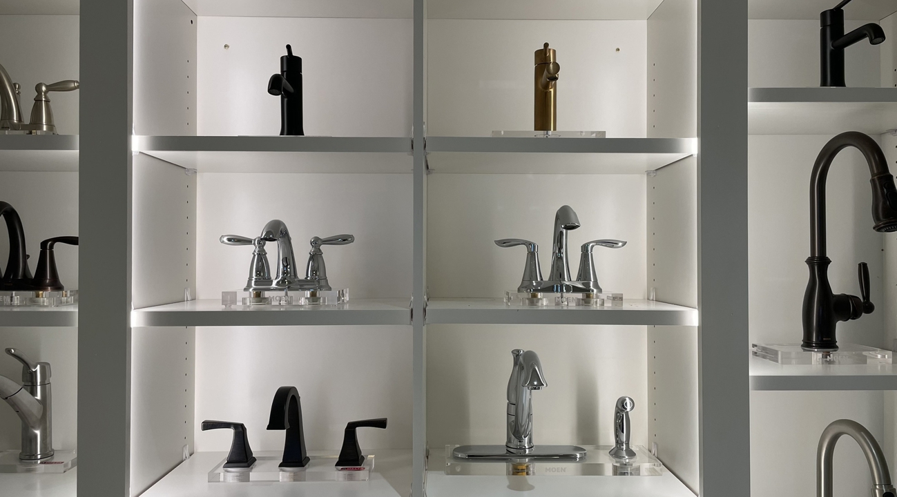 Residents appreciate being able to see and touch the various options, such as these faucets
