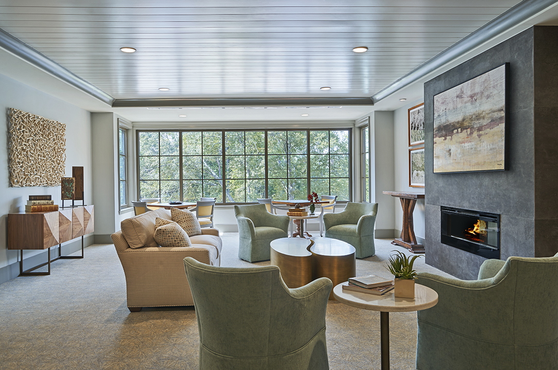 3rd floor common gathering room Bishop Gadsden Quay hybrid home senior living
