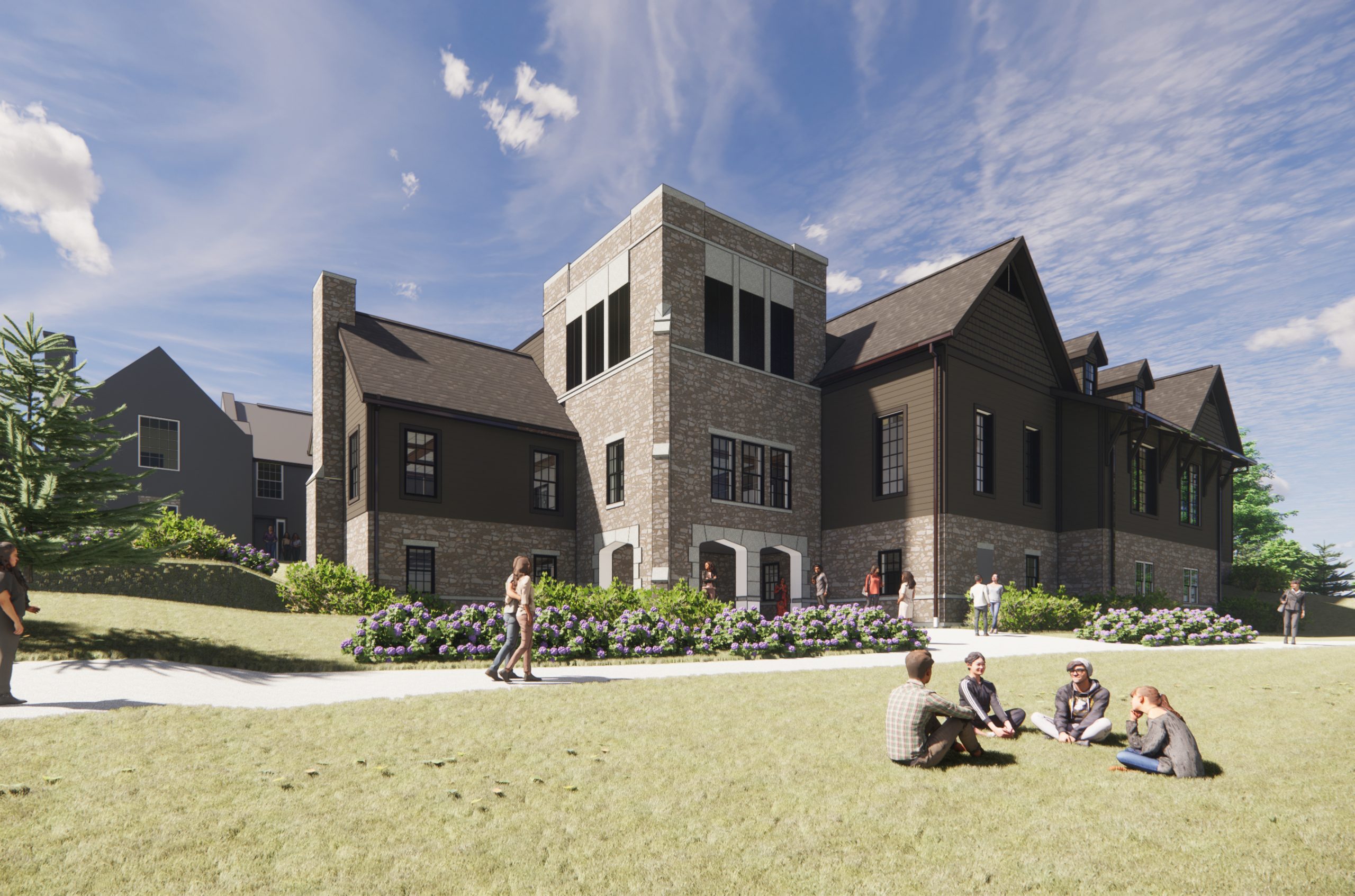 Exterior rendering of Templeton Hall at Eastern University