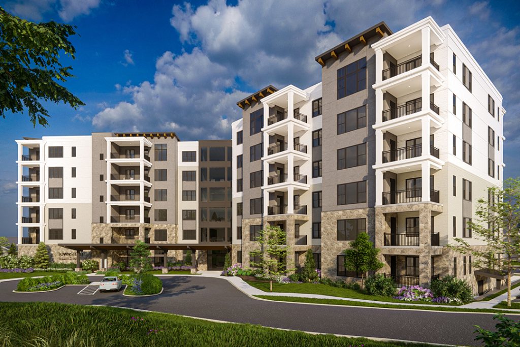 Multi-story senior living apartments