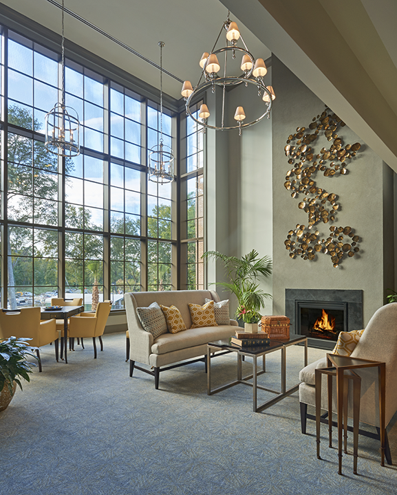 two story shared gallery space in Bishop Gadsden Quay hybrid home